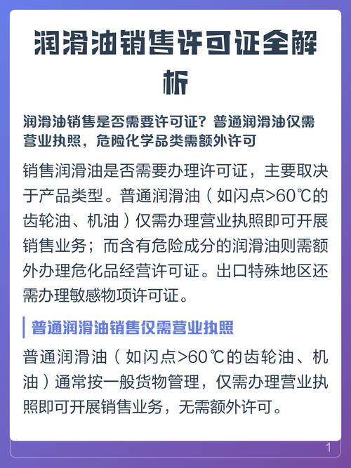 润滑油销售许可证全解析